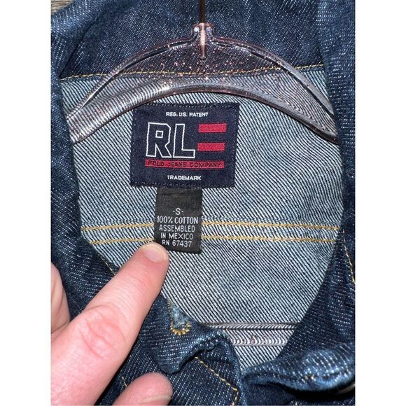 Ralph Lauren Polo Jeans Y2k Denim Cropped Jean Jacket Patch Small - Picture 5 of 7
